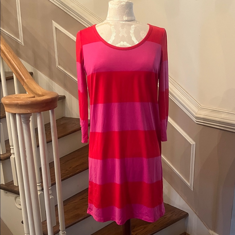Mudpie Striped Red and Pink Women's Dress